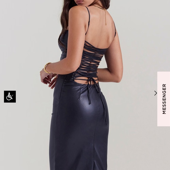 House of CB 'Jalena' soft vegan leather dress - Picture 5 of 6